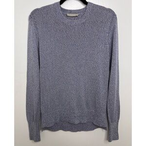 EVERLANE Light Blue Fine Knit Crew Neck Sweater